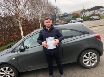 Carl Cook passes 1st time
